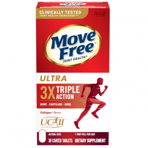 Move Free Ultra Triple Action Joint Support Supplement - Type II Collagen Boron & Hyaluronic Acid