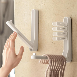 Temiminime 2Pack Foldable Hanger Organizer Stacker, ABS Plastic, White, 2 Pieces @ Amazon