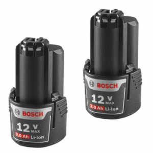 BOSCH BAT414-2PK 12V Max Lithium-Ion 2.0 Ah Battery 2-Pack @ Amazon
