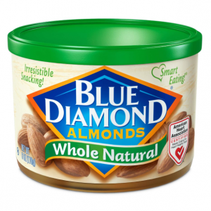 Blue Diamond Almonds, Raw Whole Natural, 6 Ounce (Pack of 1) @ Amazon