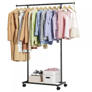 Kitsure Clothes Rack with Wheels - 30.3" to 47.2" L Adjustable Clothing Racks @ Amazon