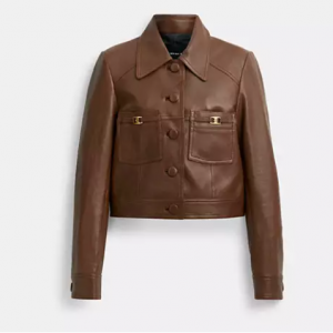 Coach Shrunken Leather Jacket