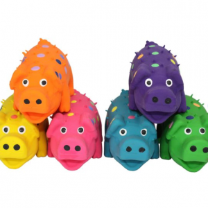 Multipet Latex Polka Dot Globlet Squeaky Pig Dog Toy