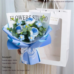 Zedker 干花束玫瑰带茎天然干花永生干花花束