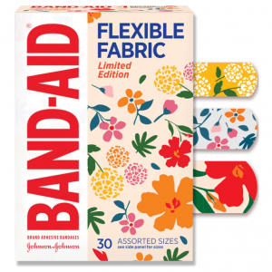 Band-Aid Brand Flexible Fabric Bandages, Wildflower, Assorted, 30 ct @ Amazon