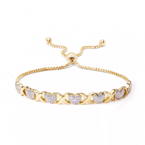 MACY'S Diamond Accent Heart X Link 手链