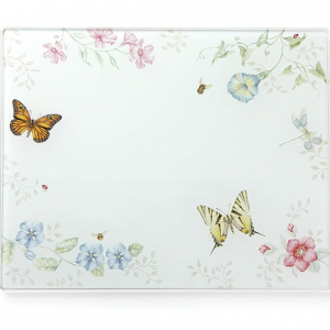 Lenox Butterfly Meadow Large Glass Cutting Board, 2.95 LB, Multi @ Amazon
