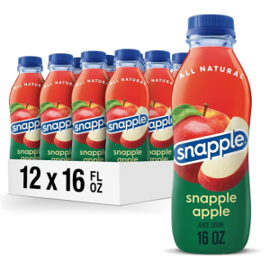 Snapple Apple Juice Drink, 16 Fl Oz Recycled Plastic Bottle @ Amazon