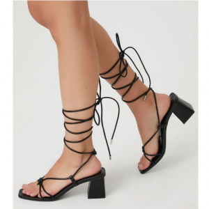 50% Off Strappy Lace-Up Block Heels @ Forever 21