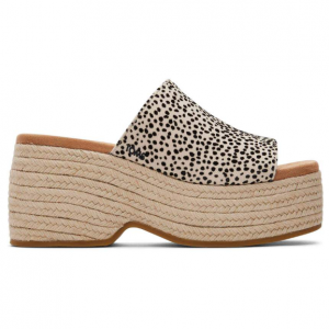 TOMS Laila Mule Mini Cheetah 厚底凉鞋
