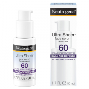 Neutrogena Ultra Sheer Moisturizing Face Serum with Vitamin E & SPF 60 1.7oz @ Amazon