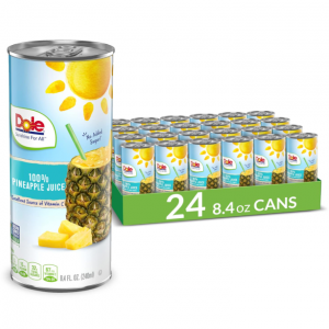 Dole 100% 菠萝汁 8.4oz 24罐 @ Amazon