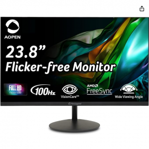 AOPEN 24SA2Y Hbi 23.8" Full HD (1920 x 1080) Zero-Frame Gaming Monitor for $69.99 @Amazon