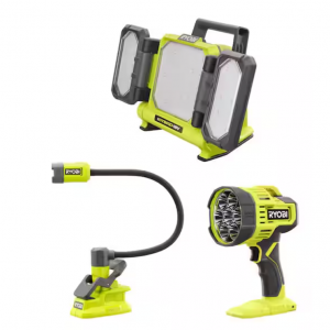 RYOBI ONE+ 18V 灯具3件套 @ Home Depot