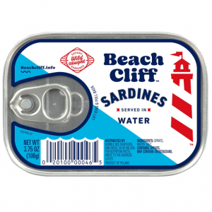 Beach Cliff Sardines in Water, 3.75 oz Can - Wild Caught Sardines - 12g Protein @ Amazon