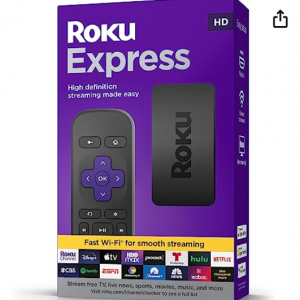 Amazon - Roku Express 串流裝置/附简易遥控器(无电视控制），6.3折