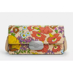 エライザ スモール フラップ クロスボディ・フローラル プリント