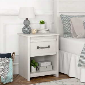 Better Homes & Gardens Rustic Ranch Nightstand, Ivory Oak @ Walmart