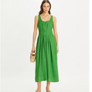 Tory Burch Pleated Linen Dress