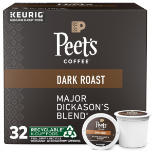 Peet's Coffee, Dark Roast K-Cup Pods for Keurig Brewers - Major Dickason's Blend 32 Count @ Amazon