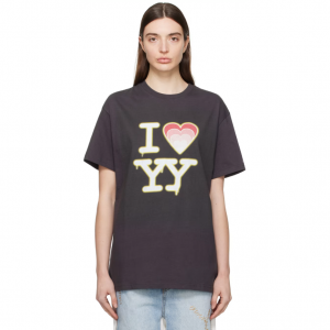 37% Off OPEN YY Black 'I Love YY' T-Shirt @ SSENSE