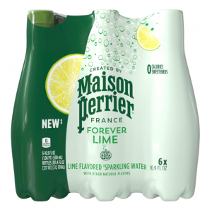 Maison Perrier Lime Flavored Sparkling Water, 16.9 FL OZ Plastic Water Bottle (6 Count) @ Amazon