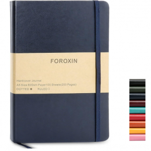 foroxin Journal notebook (A5-Dotted, Dark Blue),192 Pages, Medium 5.7X8.3 inches @ Amazon