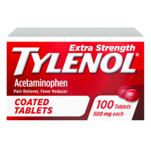 Tylenol Extra Strength Pain Relief Coated Tablets for Adults, 500mg Acetaminophen, 100 ct @ Amazon