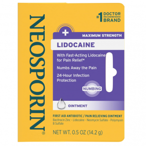 Neosporin + Lidocaine First Aid Antibiotic Ointment, 0.5 oz @ Amazon