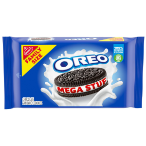 OREO Mega Stuf Chocolate Sandwich Cookies, Family Size, 17.6 oz @ Amazon