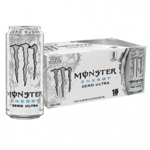 Monster Energy Zero Ultra, Sugar Free Energy Drink, 16 Fl oz (Pack of 15) @ Amazon