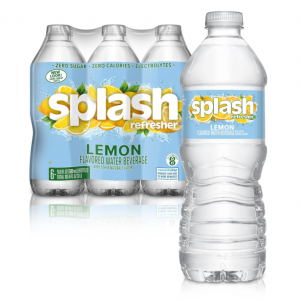 Splash Refresher Lemon Flavored Water, 16.9 Fl Oz, Plastic Bottle Pack of 6 @ Amazon