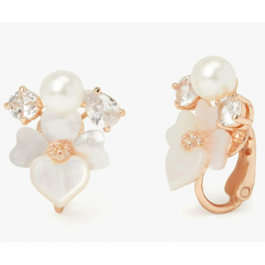 プレシャス パンジー クラスター クリップ オン スタッズ