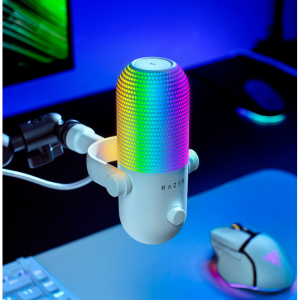 Razer - 雷蛇新品：Razer Seiren V3 Chroma RGB USB 麥克風，帶點擊靜音功能，現價$139.99 