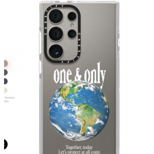 Galaxy S24 Ultra 手机壳 - 唯一的地球图案透明保护壳