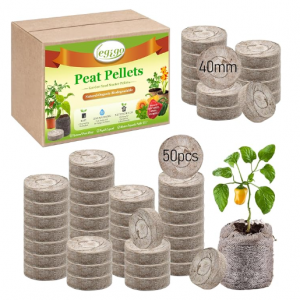 Legigo 50 Pcs 40mm Seed Starter Peat Pellets Pods for Seedlings @ Amazon