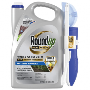 Roundup Dual Action Weed & Grass Killer Plus 4 Month Preventer with Sure Shot Wand, 1 gal. @Amazon