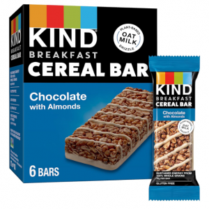 KIND Breakfast Cereal Bars, Chocolate with Almonds, 9.3oz Box (6 Bars) @ Amazon