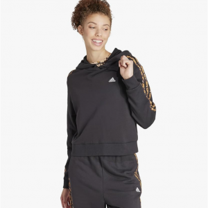 adidas Essentials 3-Stripes Animal Printed Relaxed Hoodie