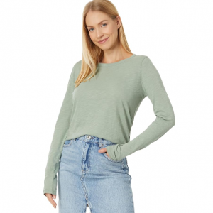 Madewell Whisper Cotton Rib-Crewneck Long-Sleeve Tee