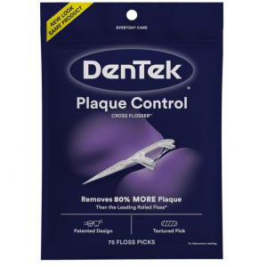 DenTek Cross Flosser Plaque Control Floss Picks, X-Shaped Floss, 75 Count @ Amazon