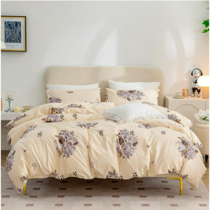 Jane yre Duvet Cover King Floral, Soft 100% Cotton 3 Pieces King Bedding Set Flowers @ Amazon