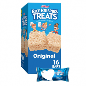 Rice Krispies Treats Crispy Marshmallow Squares, Original, 12.4oz Box (16 Bars) @ Amazon