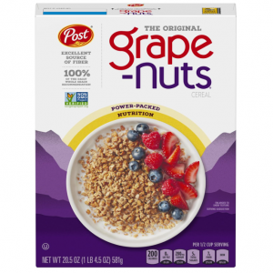 Post Grape Nuts Original Breakfast Cereal, 20.5 OZ Box @ Amazon