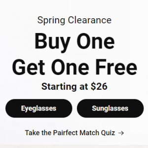 Spring Clearance: Buy One Get One Free @ GlassesUSA