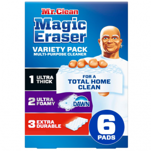 Mr. Clean 魔法海綿6塊 泡沫加倍 添加洗潔精配方 更耐用 @ Amazon