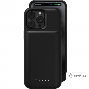 ZAGG - juice pack® - 纖薄的保護性電池盒，適用於iPhone 15 Pro Max，帶直通充電功能， 6折