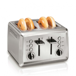 4片烤麵包機，帶超寬槽不鏽鋼