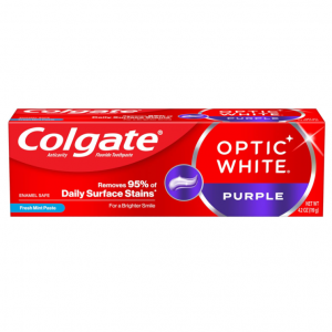 Colgate Optic White Purple Toothpaste for Teeth Whitening, Mint Paste, 4.2 oz @ Amazon
