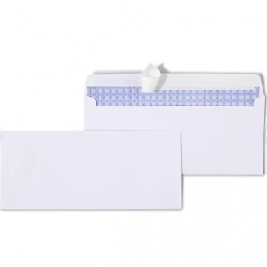 Staples EasyClose Security Tinted #10 Business Envelopes, 4 1/8" x 9 1/2", White, 100/Box (50308)